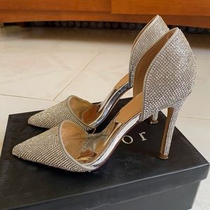 Silver studded heels